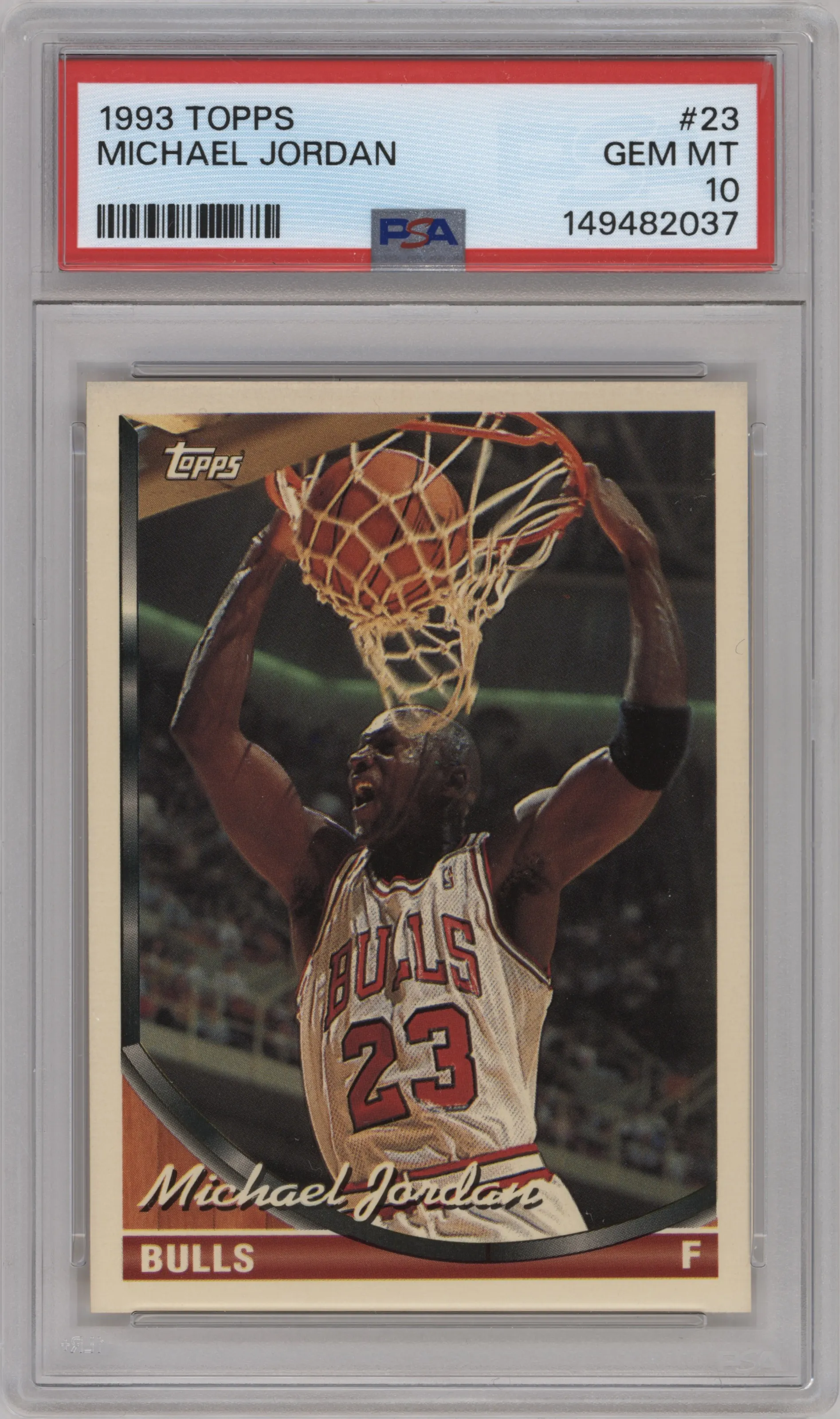1993 Topps Michael Jordan #23 PSA 10
