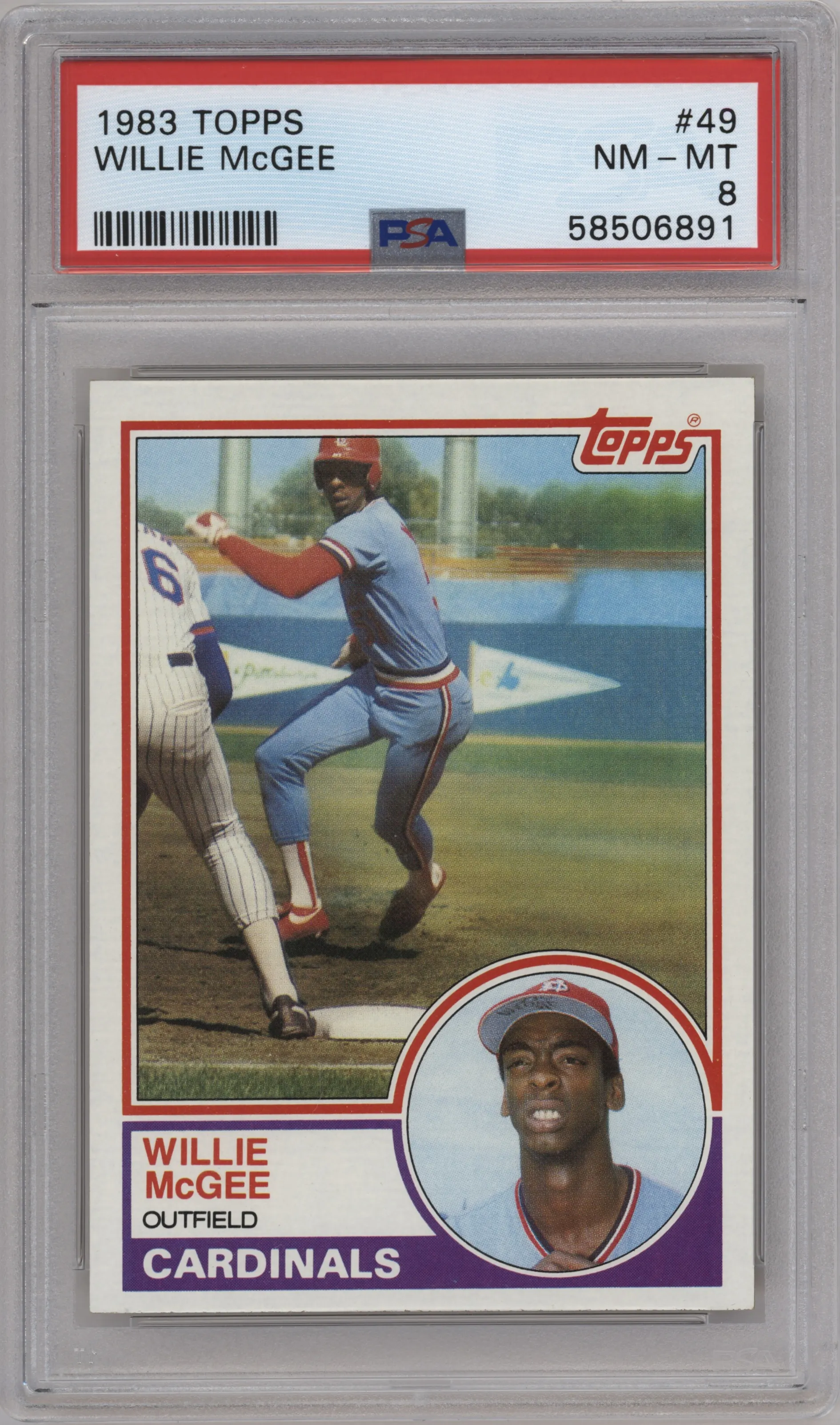 1983 Topps Willie McGee PSA 8