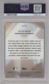 Juan Soto from the 2022 Topps Chrome set graded by PSA and given an overall grade of 10.