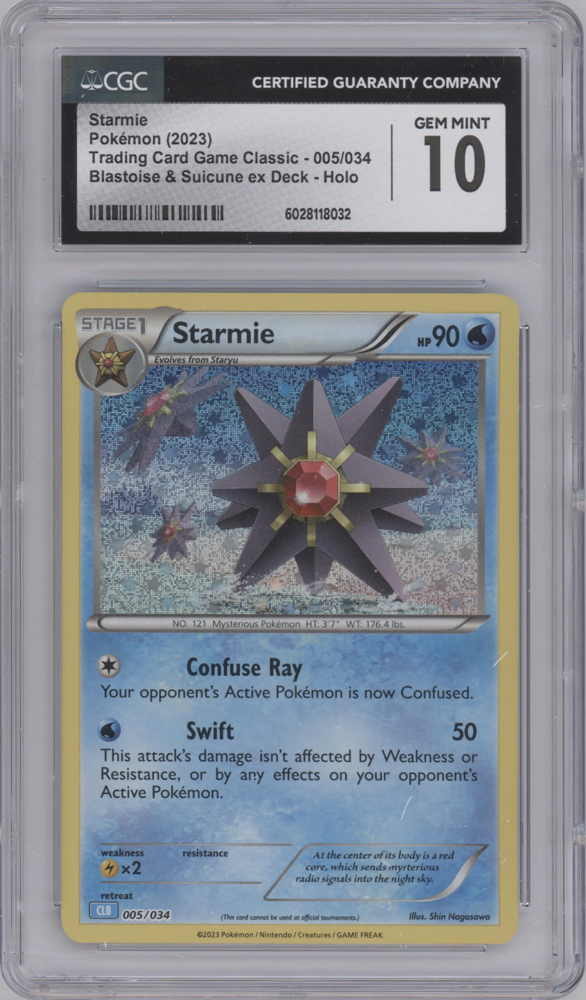 2023 Pokemon CLB Starmie CGC 10