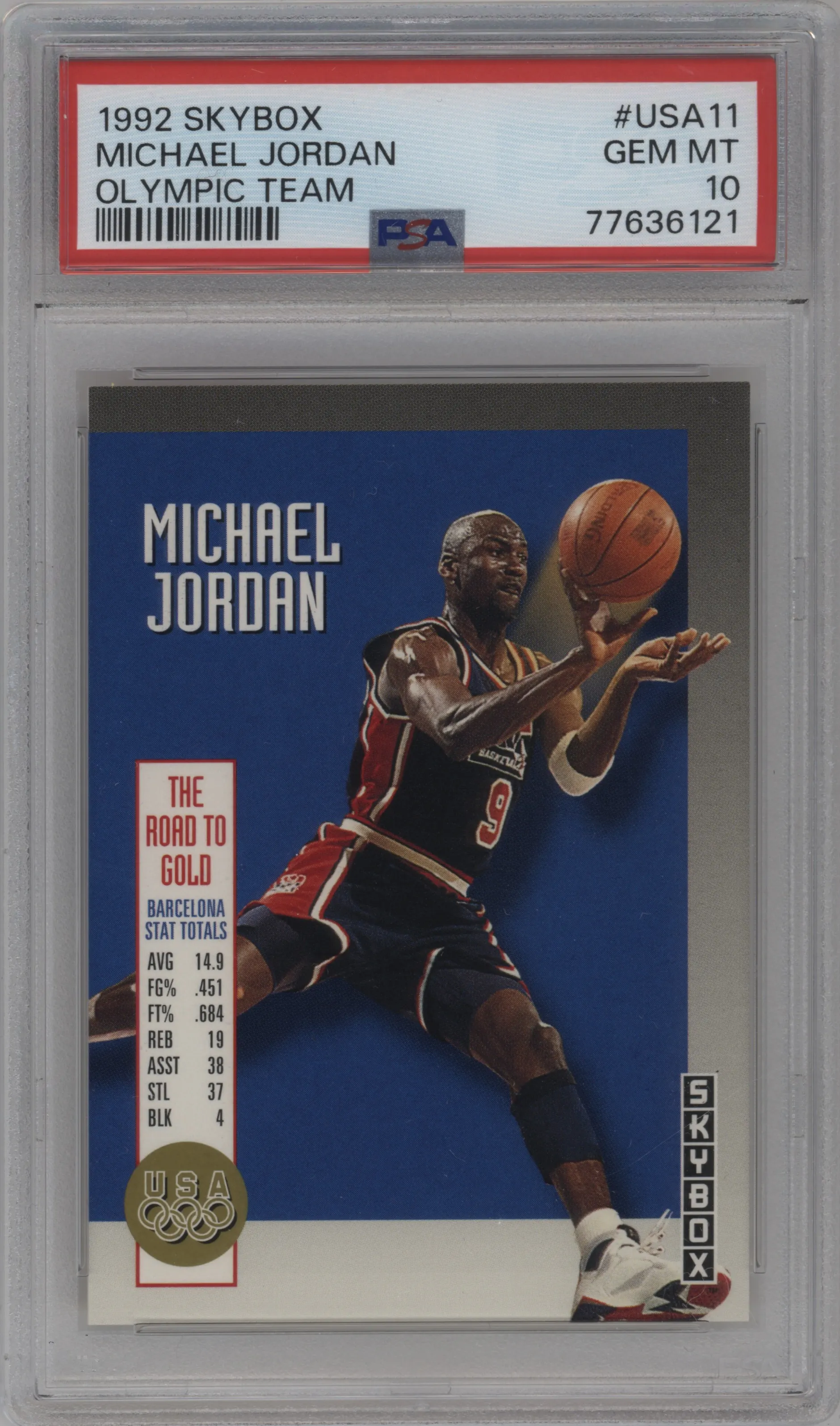 1992 Skybox Olympic Team Michael Jordan #USA11 PSA 10