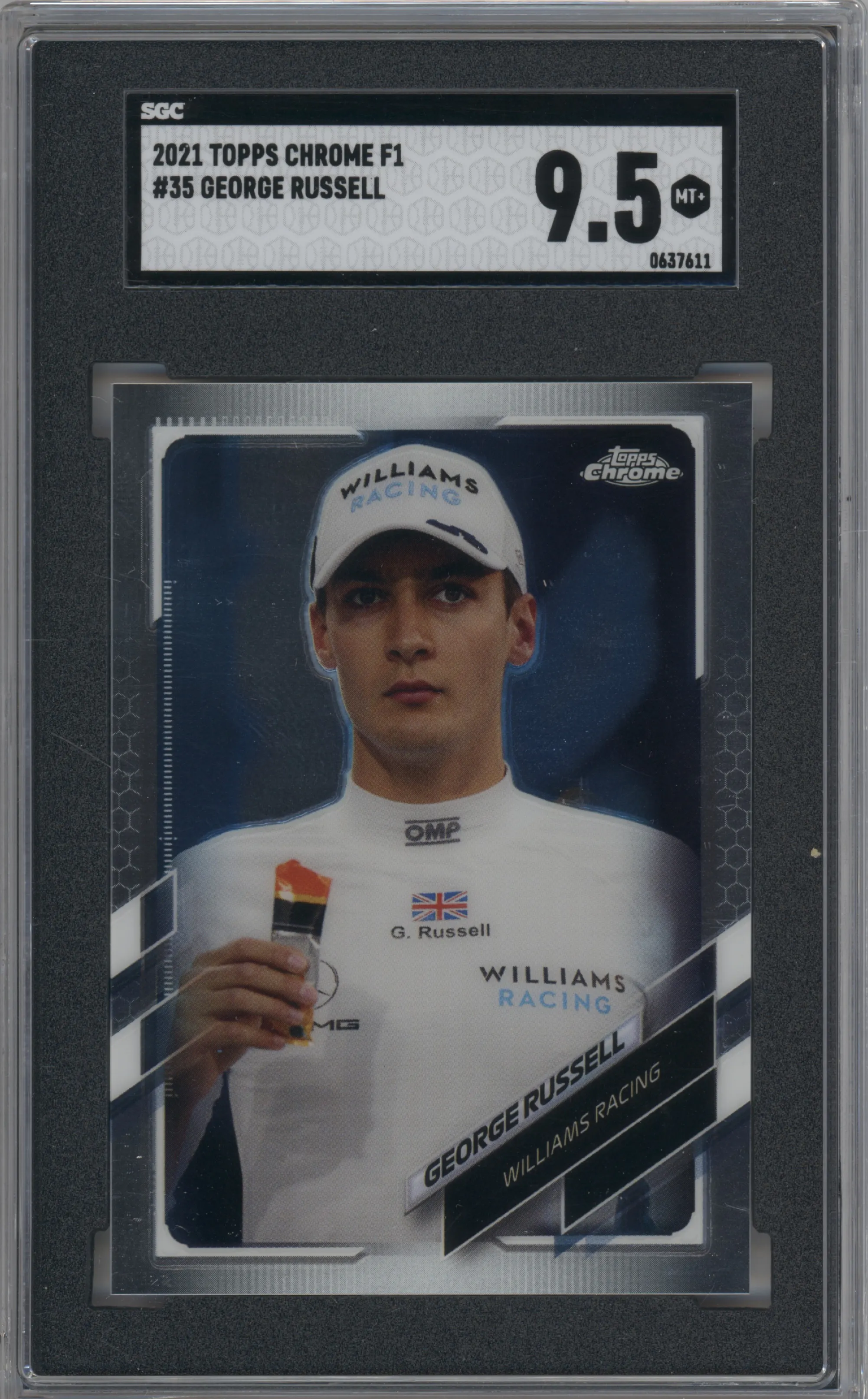 2021 Topps Chrome F1 George Russell SGC 9.5