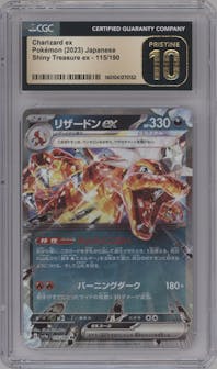 Charizard ex from the 2023 Pokemon SV JPN set graded by CSG and given an overall grade of 10.
