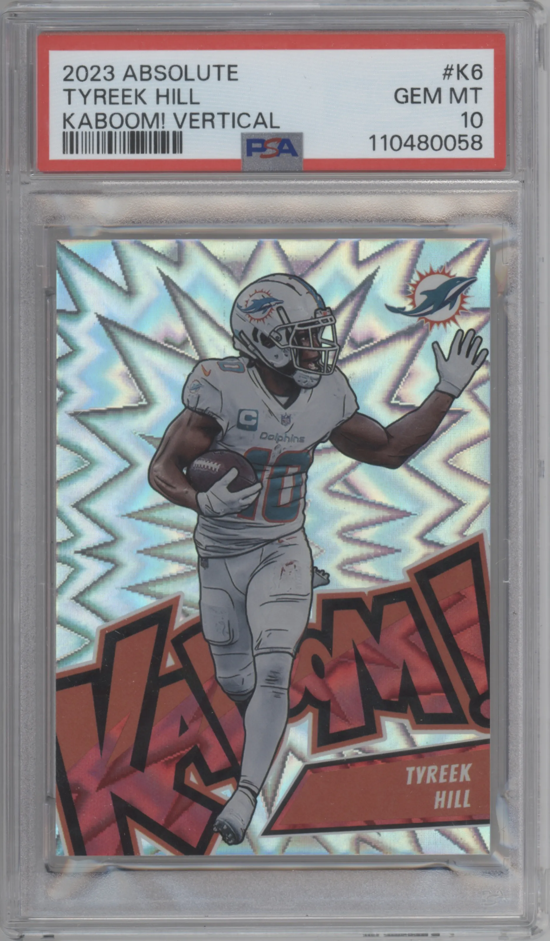 2023 Panini Absolute Kaboom Vertical Tyreek Hill #K6 PSA 10