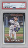 Yoshinobu Yamamoto from the 2024 Topps  set featuring a All-Star Game parallel graded by PSA and given an overall grade of 10.