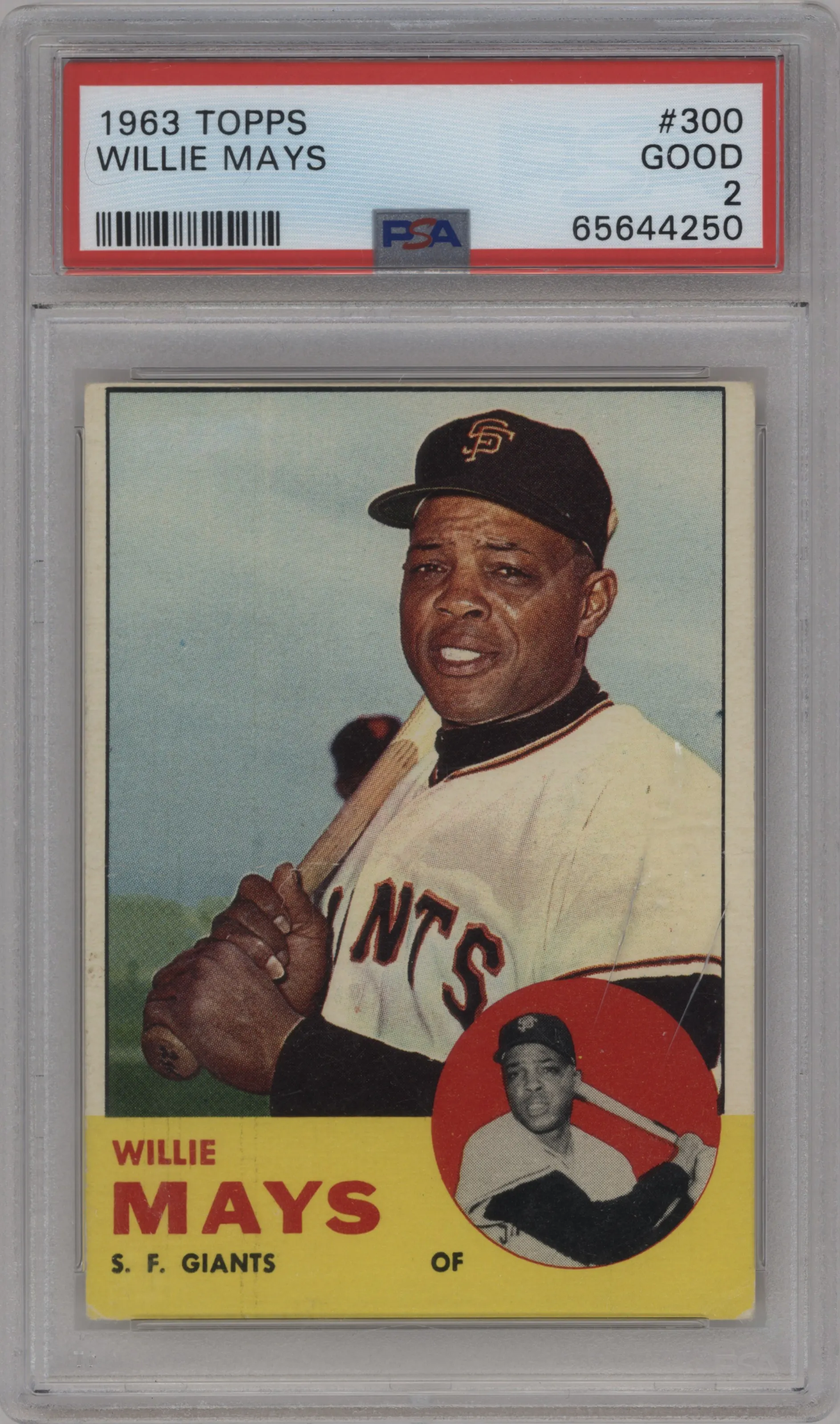 1963 Topps Willie Mays #300 PSA 2