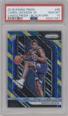 Jaren Jackson Jr. from the 2018-19 Panini Prizm set featuring a Choice Blue/Yellow/Green parallel graded by PSA and given an overall grade of 10.