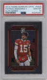 Patrick Mahomes II from the 2019 Panini Donruss Optic set graded by PSA and given an overall grade of 10.