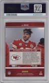 Patrick Mahomes II from the 2019 Panini Donruss Optic set graded by PSA and given an overall grade of 10.