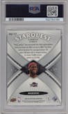 LeBron James from the 2008-09 Upper Deck set featuring a Majestic parallel graded by PSA and given an overall grade of 9.