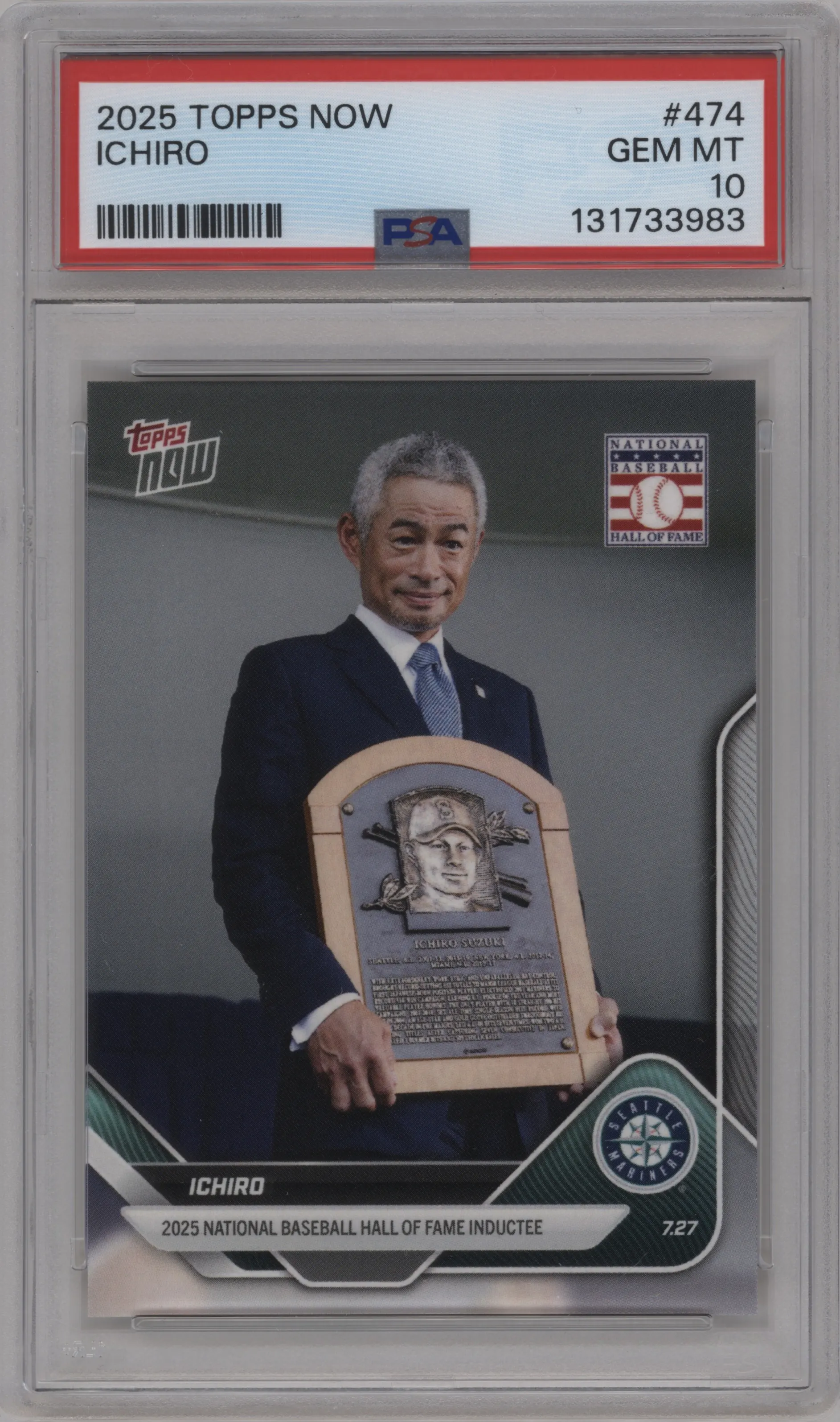 2025 Topps Now Ichiro #474 PSA 10