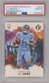 A.J. Brown from the 2019 Panini Chronicles set graded by PSA and given an overall grade of 10.