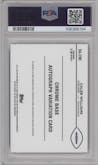 Caleb Williams from the 2024 Topps Chrome set featuring a Aqua Refractor parallel graded by PSA and given an overall grade of 10.