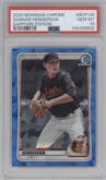 Gunnar Henderson from the 2020 Bowman Sapphire Edition set graded by PSA and given an overall grade of 10.