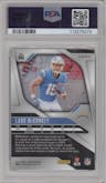 Ladd McConkey from the 2024 Panini Prizm set featuring a Pink Wave parallel graded by PSA and given an overall grade of 10.