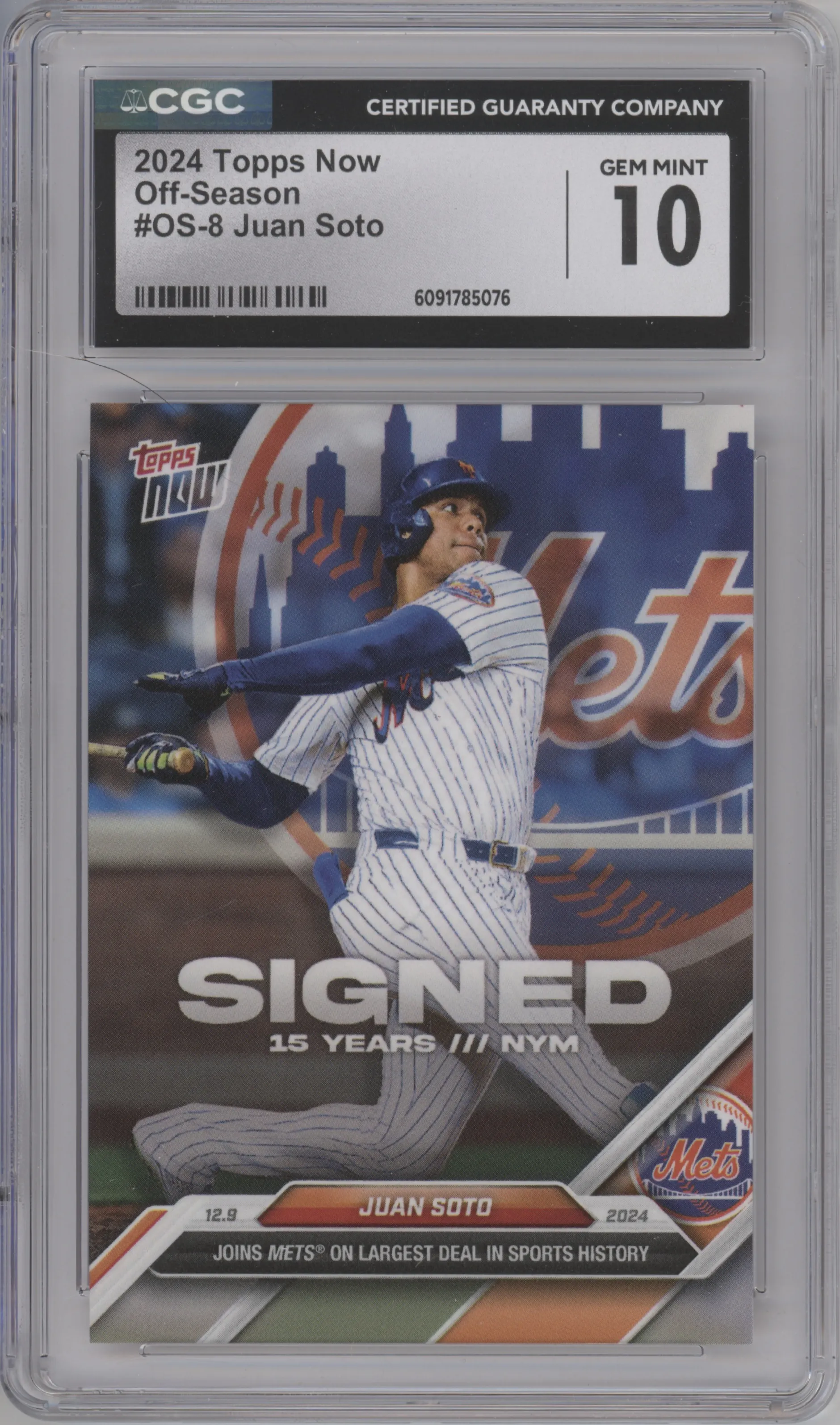 2024 Topps Now Off-Season Juan Soto CGC 10