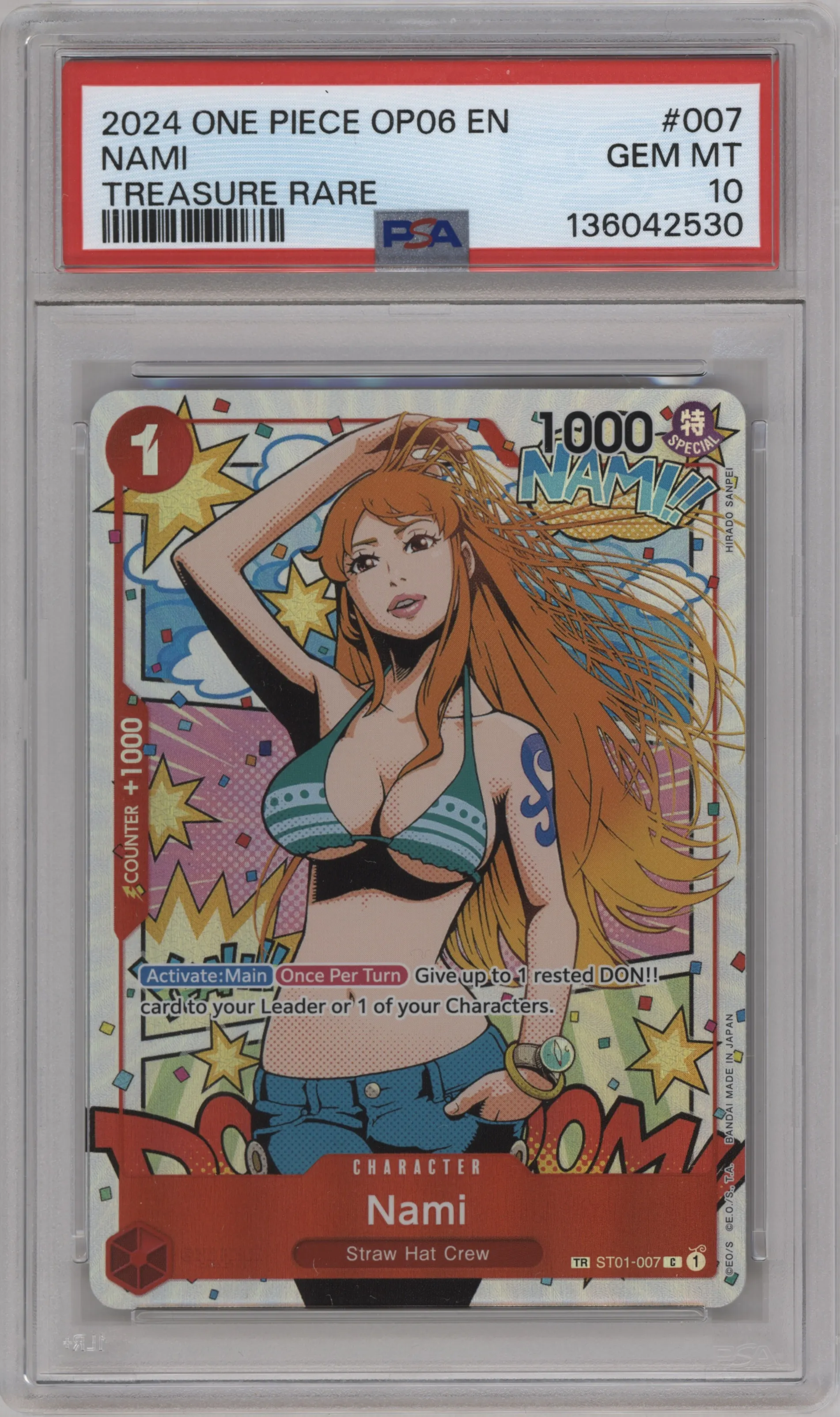 2024 One Piece Wings of the Captain Nami PSA 10