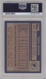 Tony Gwynn from the 1984 Topps set graded by PSA and given an overall grade of 8.