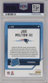 Joe Milton III  from the 2024 Donruss set featuring a Pink parallel graded by PSA and given an overall grade of 10.