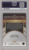 Victor Wembanyama from the 2023-24 Panini Select  set graded by PSA and given an overall grade of 10.