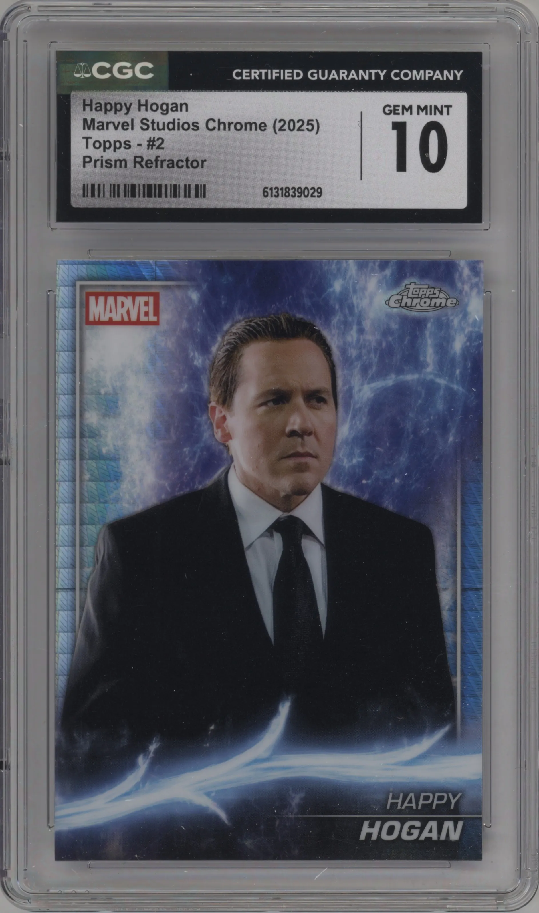 2025 Topps Chrome Marvel Studios Happy Hogan Prism Refractor CGC 10