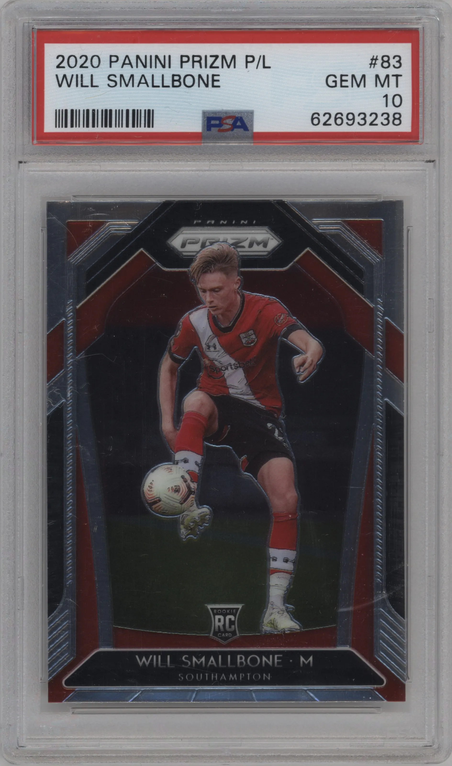 2020 Panini Prizm Premier League Will Smallbone PSA 10