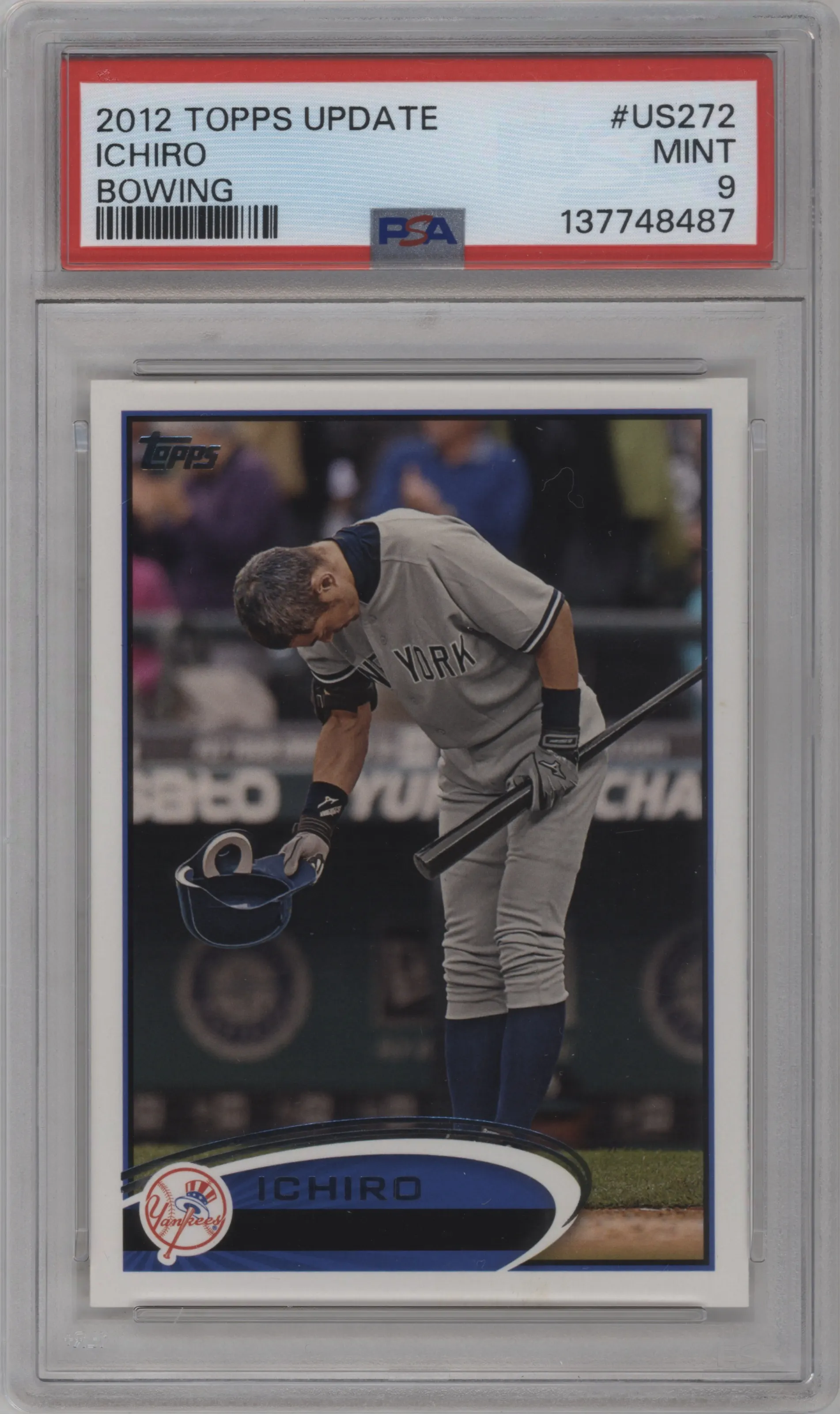 2012 Topps Update Series Ichiro PSA 9