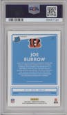 Joe Burrow from the 2020 Panini Donruss Optic set featuring a Holo parallel graded by PSA and given an overall grade of 9.