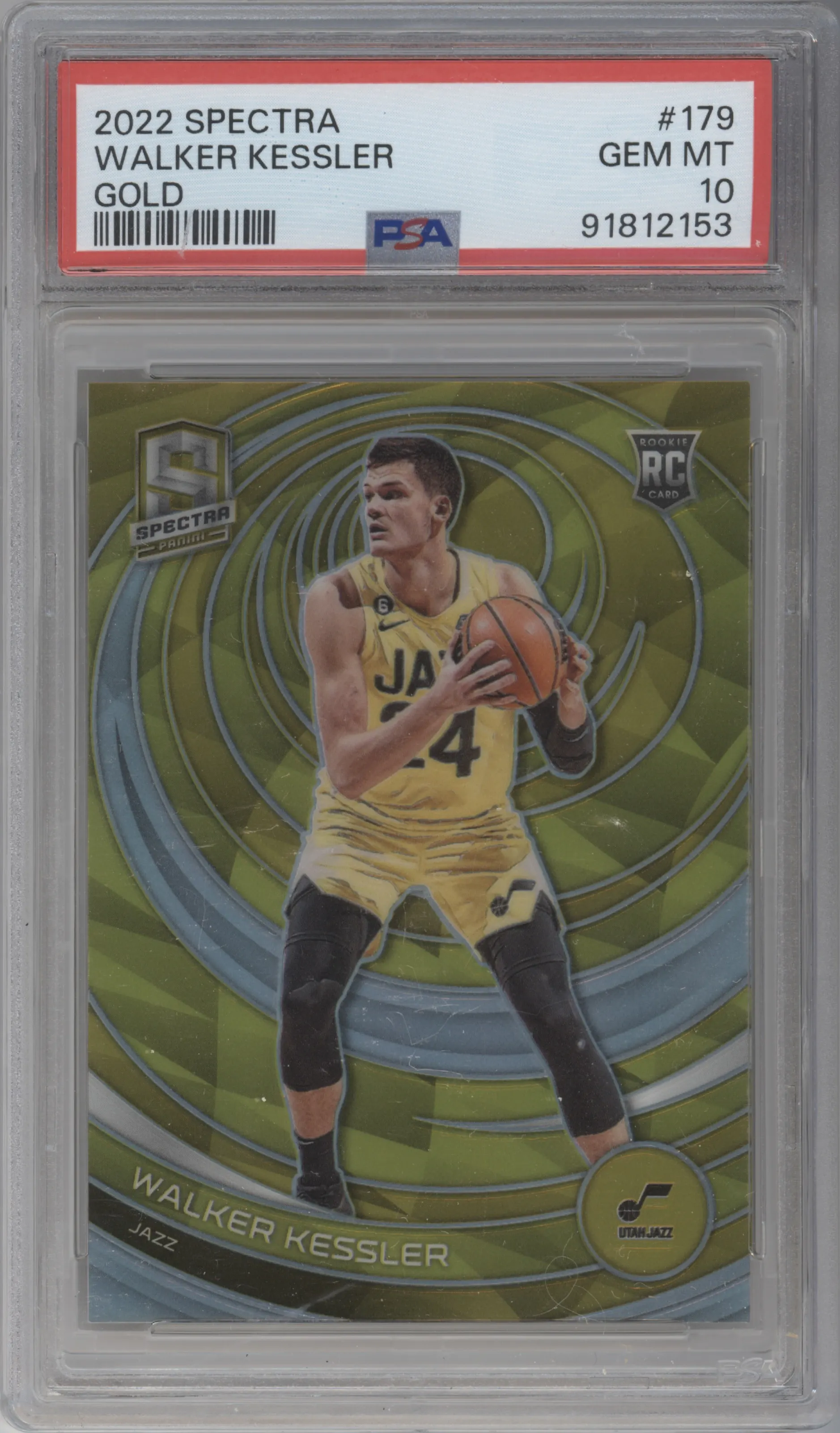 2022 Panini Spectra Walker Kessler Gold #179 PSA 10