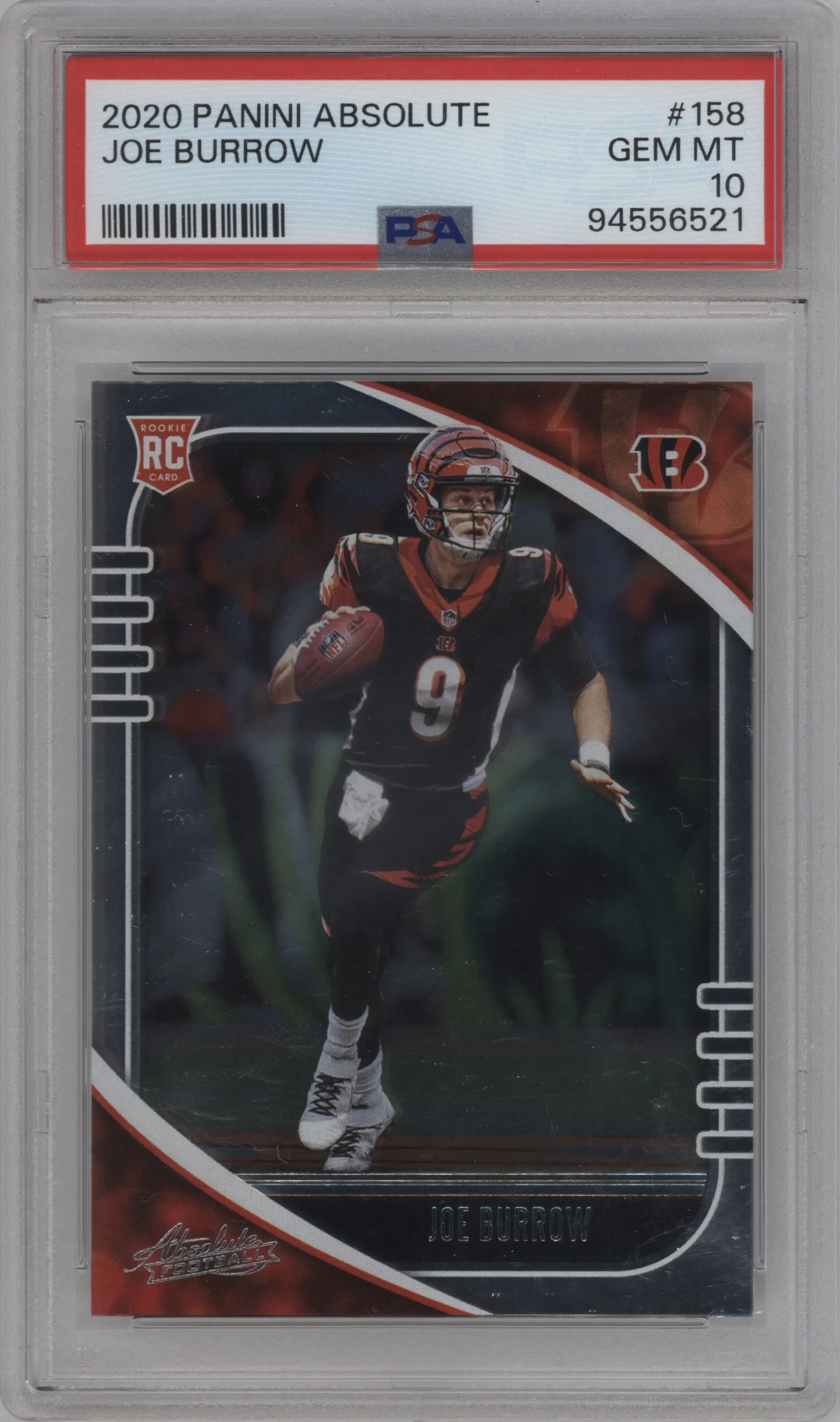 2020 Panini Absolute Joe Burrow Retail PSA 10