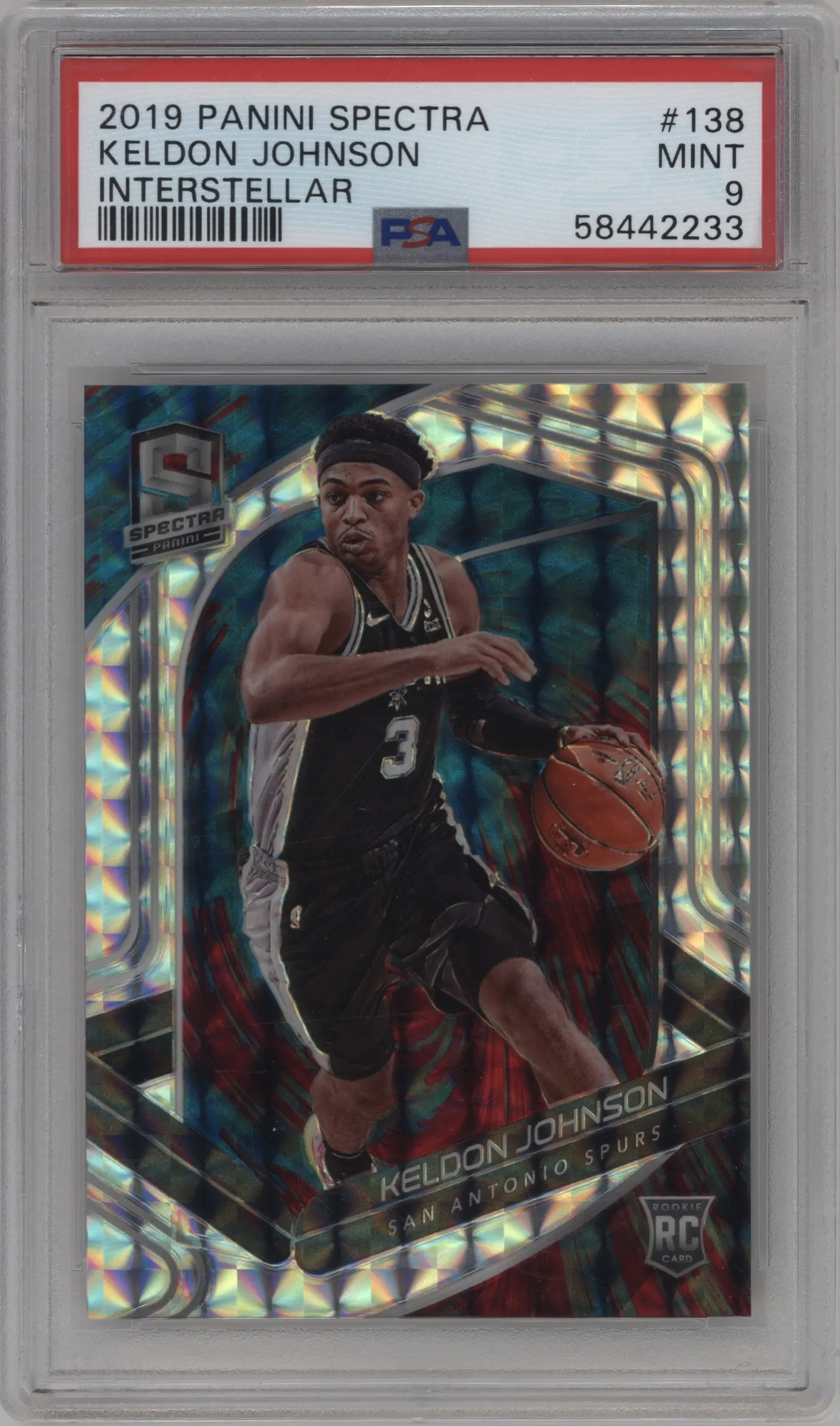 2019 Panini Spectra Keldon Johnson Interstellar #138 PSA 9