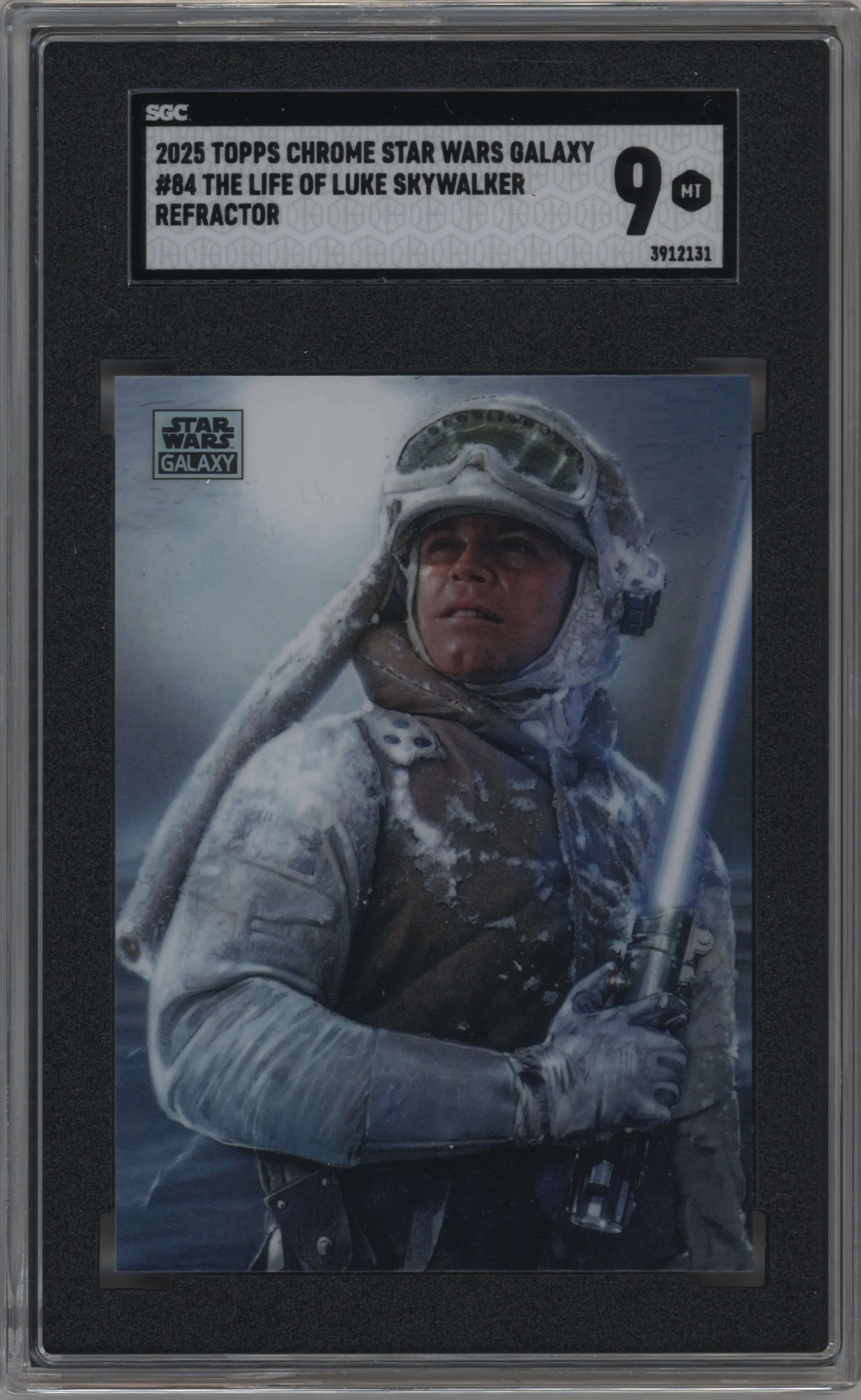 2025 Topps Chrome Star Wars Galaxy The Life of Luke Skywalker Refractor #84 SGC 9