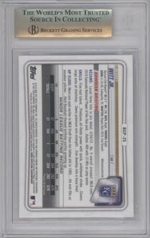 Bobby Witt Jr. from the 2020 Bowman set graded by Beckett and given an overall grade of 9.5.
