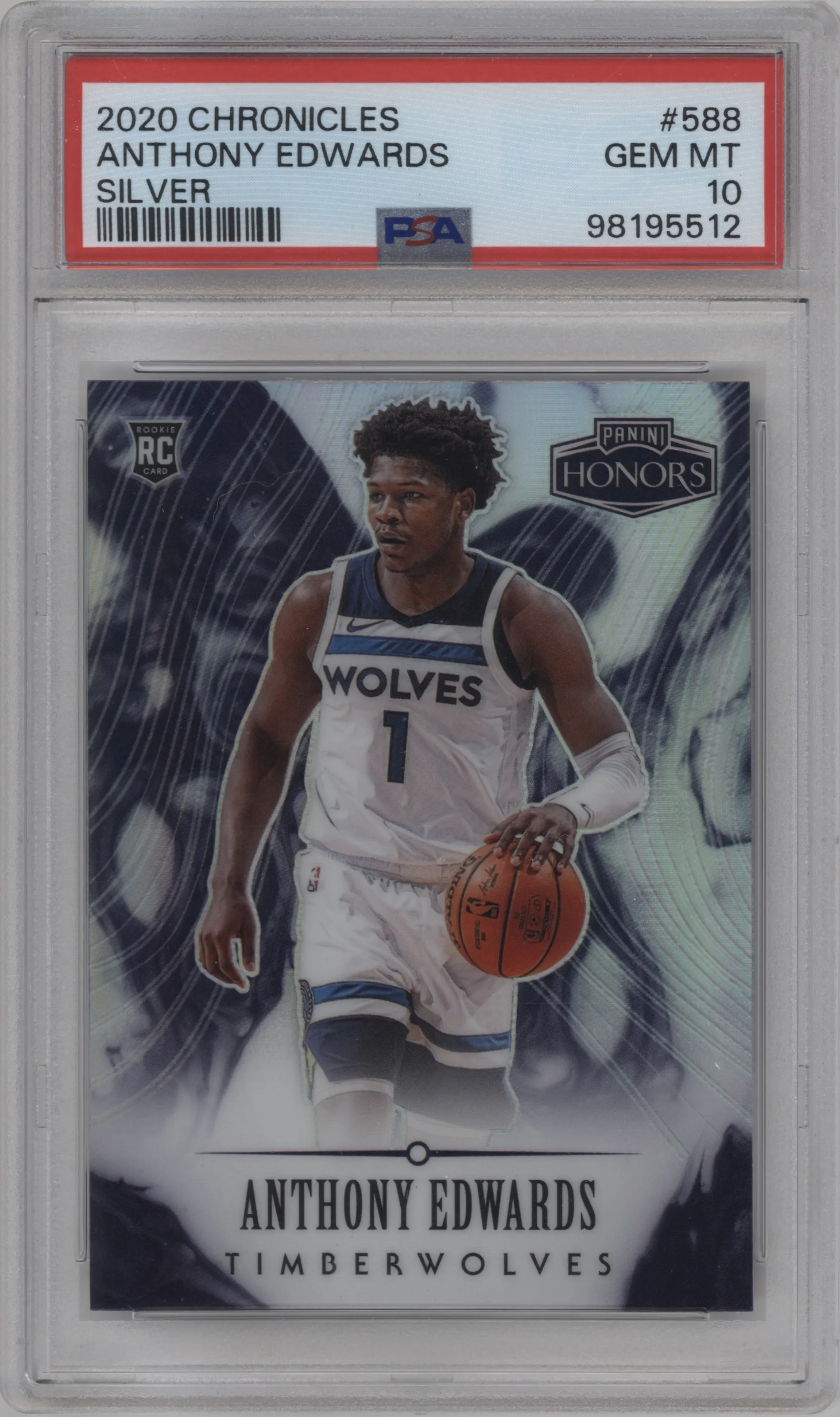 2020 Panini Chronicles Honors Anthony Edwards Silver #588 PSA 10