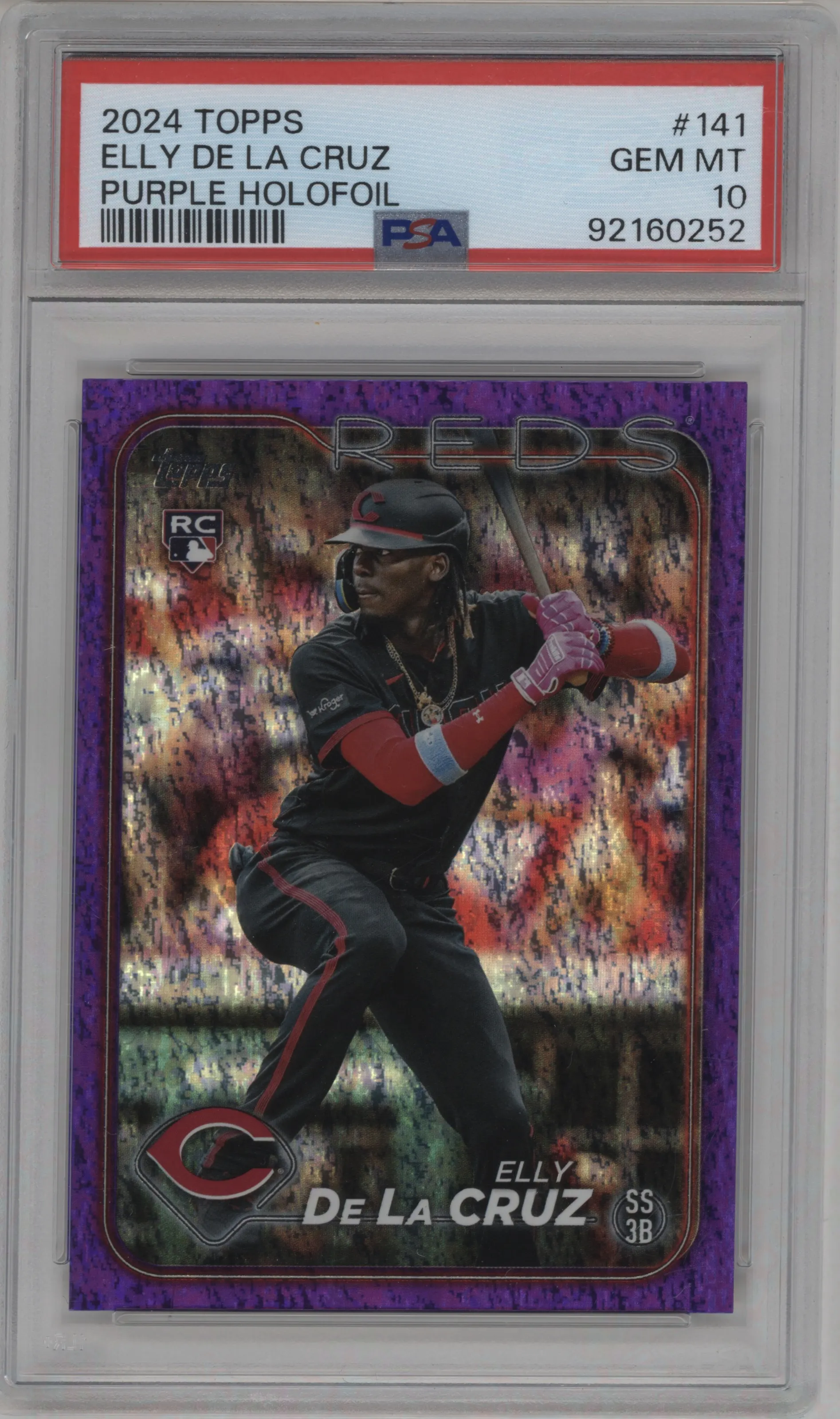2024 Topps Elly De La Cruz Purple Holofoil PSA 10