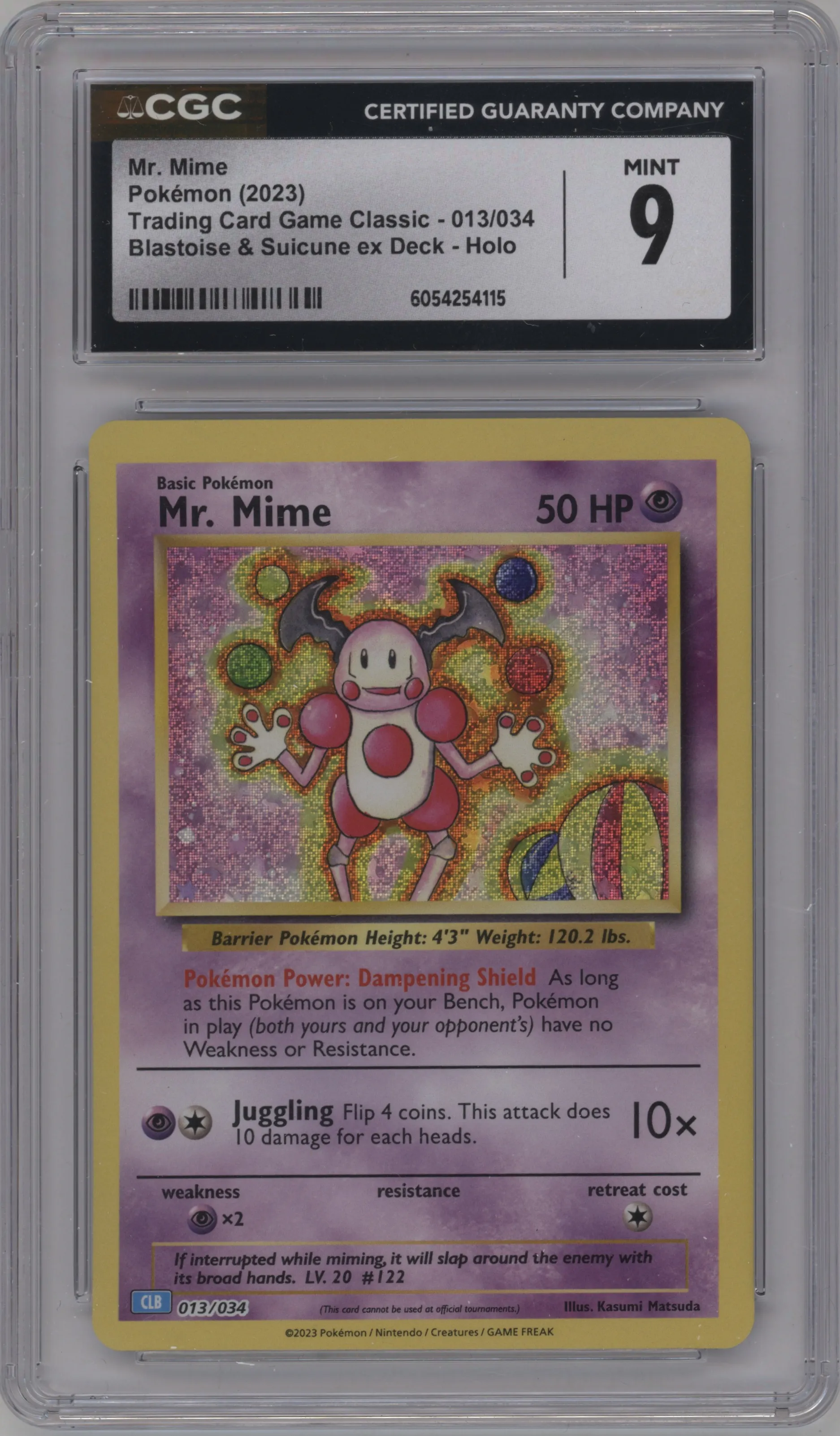 2023 Pokemon CLB Mr. Mime CGC 9