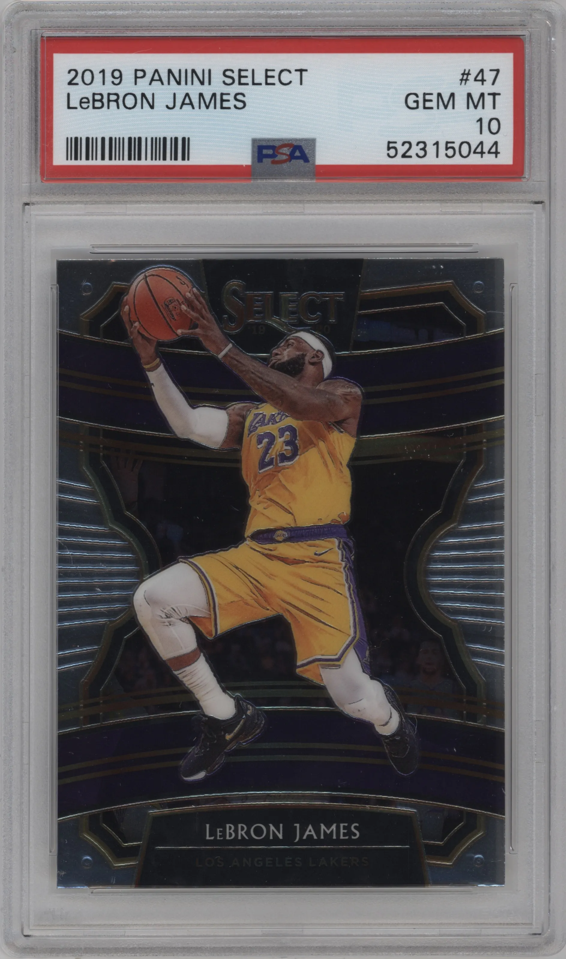 2019 Panini Select LeBron James #47 PSA 10