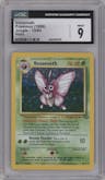 Venomoth from the 1999 Pokemon set graded by CSG and given an overall grade of 9.