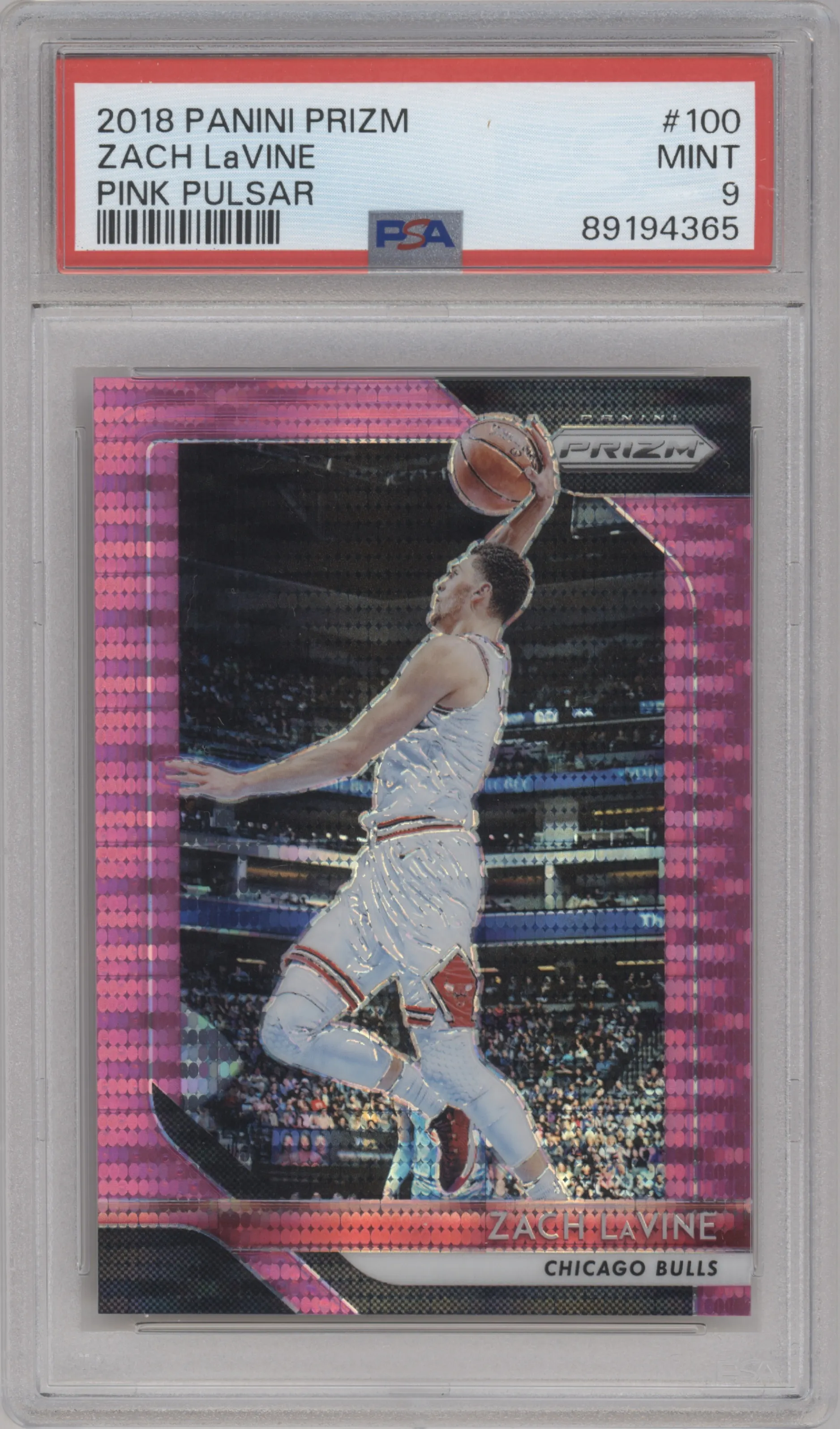 2018 Panini Prizm Zach LaVine Pink Pulsar PSA 9