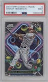Gunnar Henderson from the 2023 Topps Cosmic Chrome set graded by PSA and given an overall grade of 9.