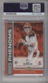 Joe Burrow from the 2020 Panini Donruss Optic set featuring a Blue Hyper parallel graded by PSA and given an overall grade of 9.