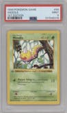 Weedle from the 1999 Pokemon set graded by PSA and given an overall grade of 9.