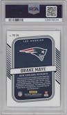 Drake Maye from the 2024 Donruss set graded by PSA and given an overall grade of 10.