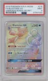 Blastoise GX from the 2019 Pokemon S&M  set graded by PSA and given an overall grade of 9.