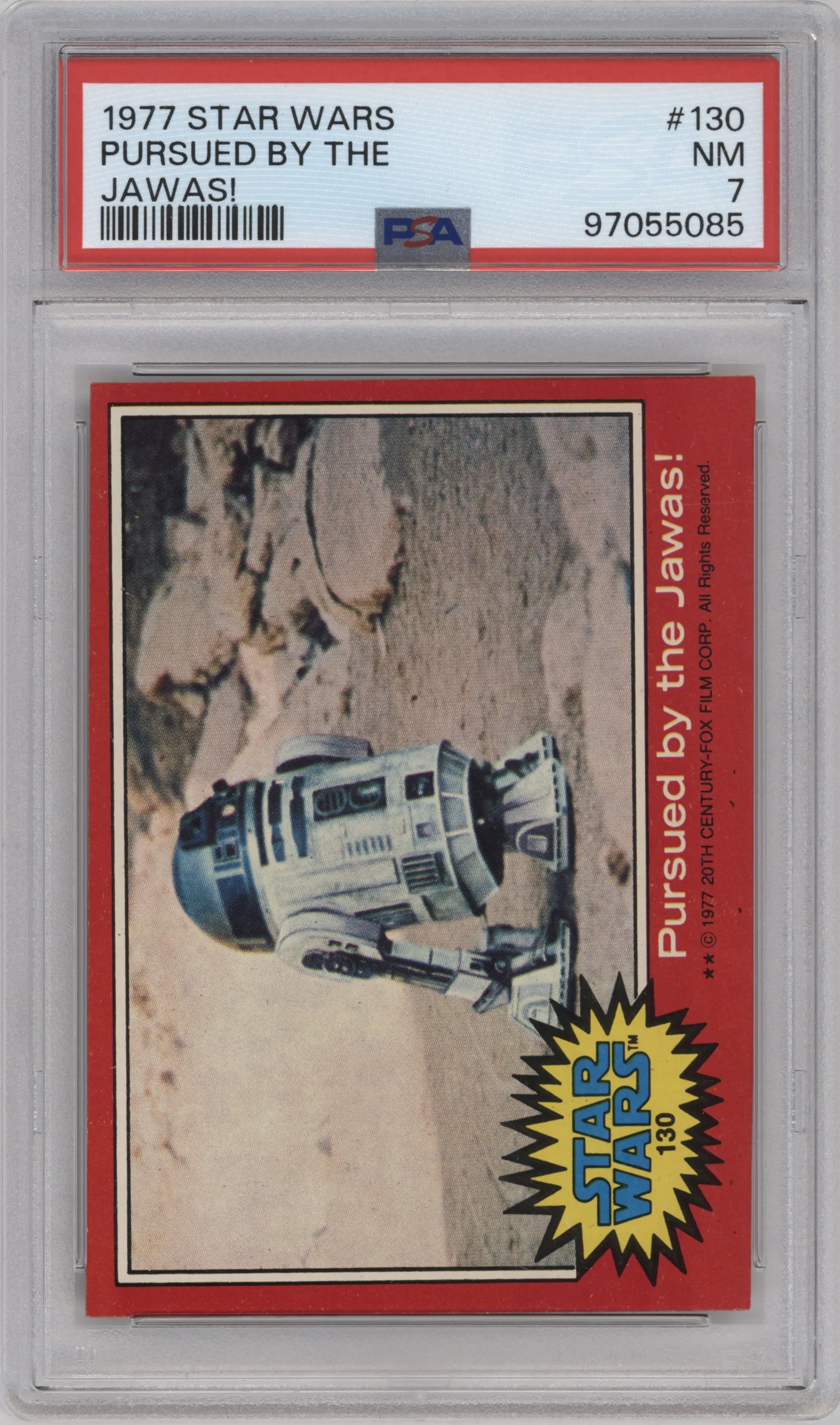 1977 Topps Star Wars Series 2 Pursued by the Jawas #130 PSA 7