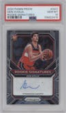 Deni Avdija from the 2020-21 Panini Prizm set graded by PSA and given an overall grade of 10.