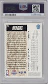 Shaquille O'Neal from the 1992-93 Upper Deck  set featuring a Trade Card parallel graded by PSA and given an overall grade of 9.