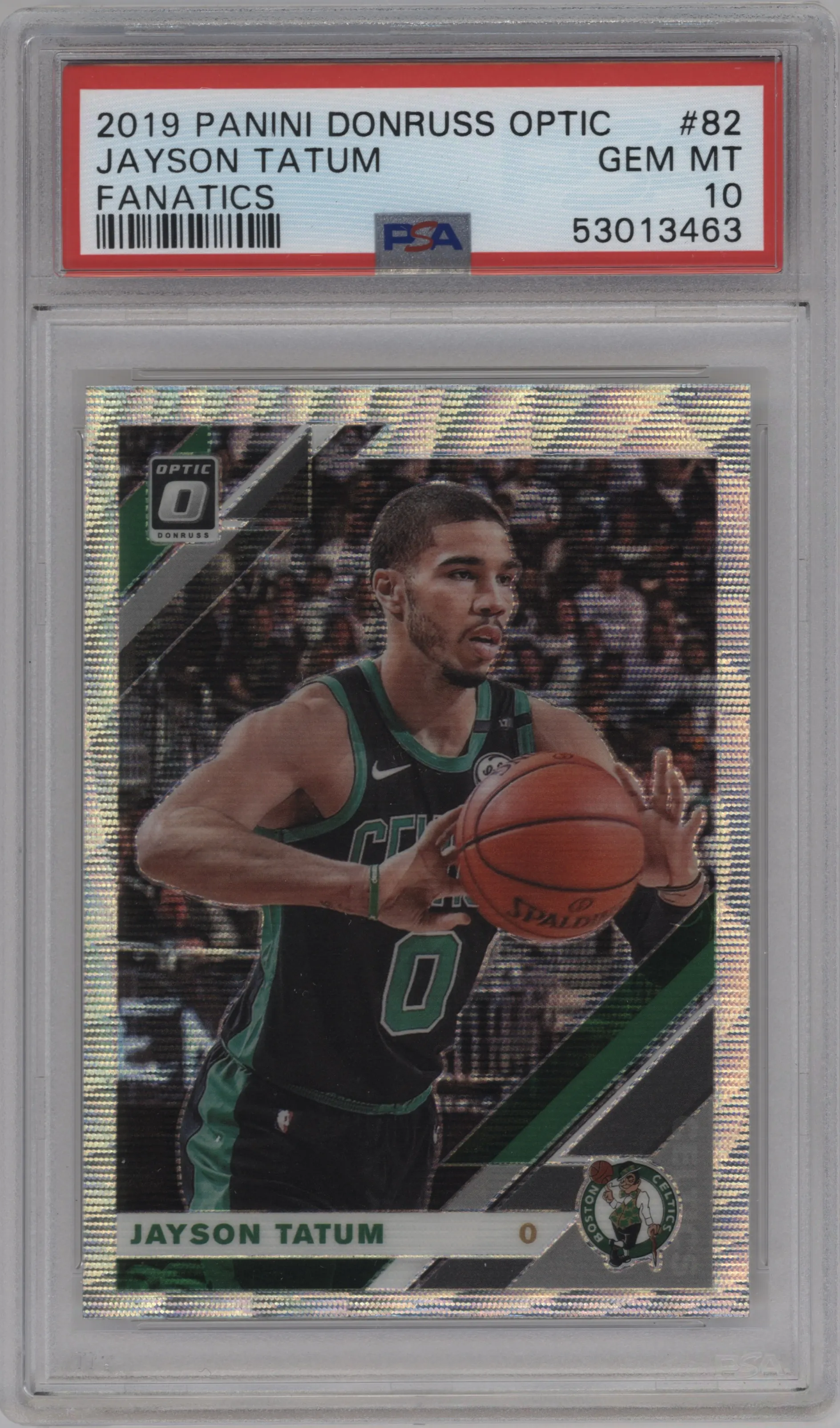 2019 Panini Donruss Optic Jayson Tatum Fanatics Box Set PSA 10