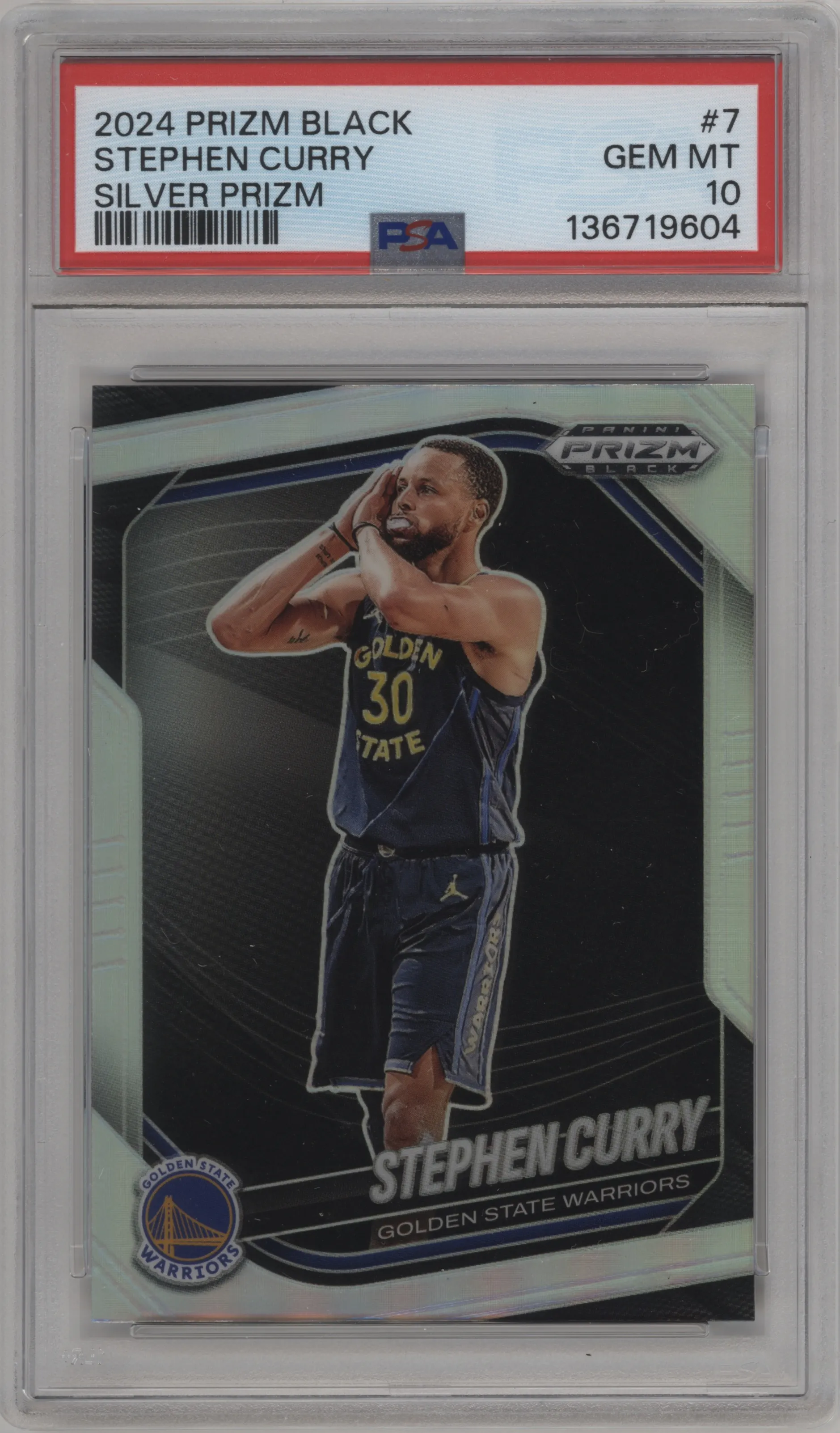 2024 Panini Prizm Black Stephen Curry Silver PSA 10
