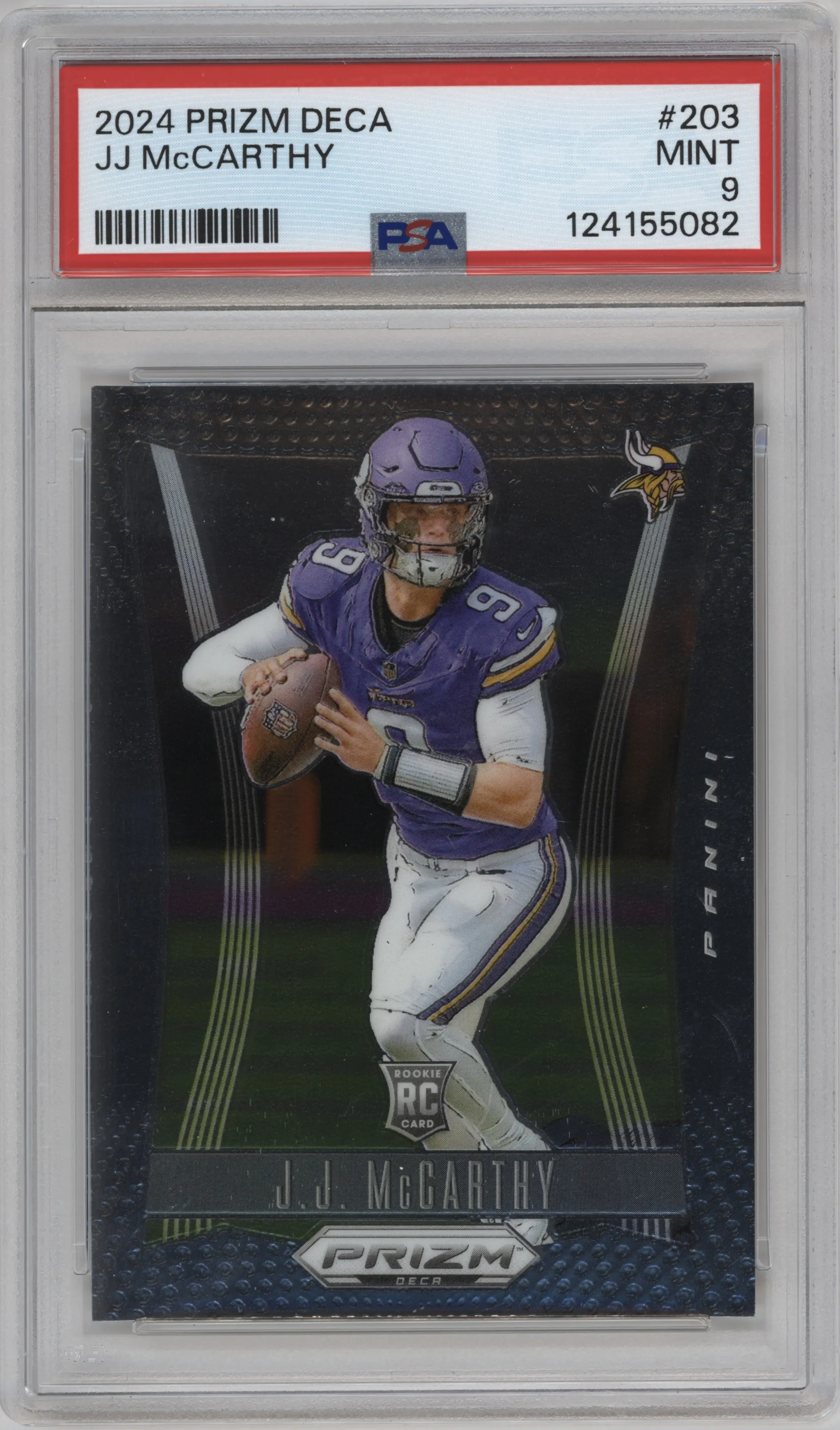 2024 Panini Prizm Deca J.J. McCarthy PSA 9
